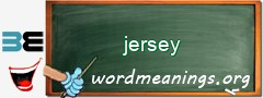 WordMeaning blackboard for jersey